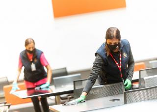 Custodial teams at work