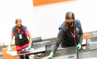 Custodial teams at work