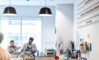 Food services staff at work