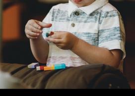 Child playing with toys