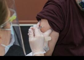 Person receiving injection