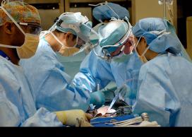 Surgeons working together