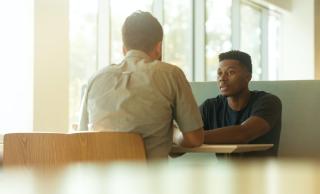 Conversation between two men